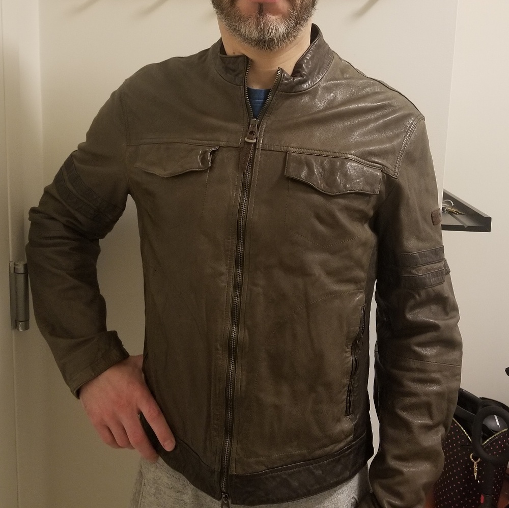 Armani Jeans leather jacket